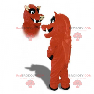 Rotes und schwarzes Stiermaskottchen - Redbrokoly.com