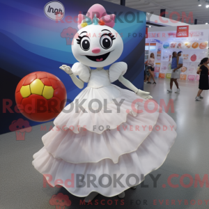 Wit Ceviche-mascottekostuum...