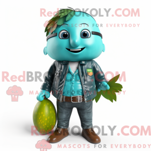 Turkis Mango maskot kostume...