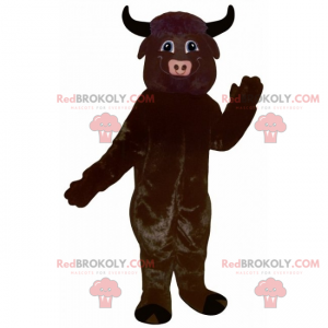 Eenkleurige stier mascotte - Redbrokoly.com