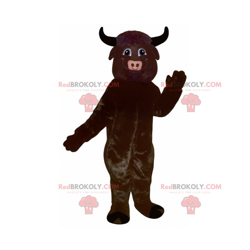 Mascotte de taureau unicolore - Redbrokoly.com