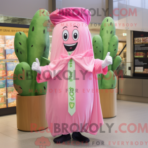 Pink Celery mascot costume...