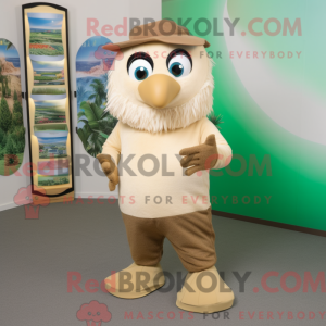 Beige Kiwi-maskotdraktfigur...