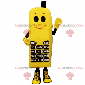 Telefon Maskottchen mit lächelndem Gesicht - Redbrokoly.com