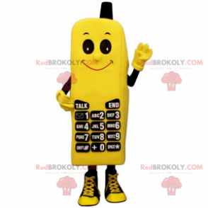 Mascotte de téléphone avec visage souriant - Redbrokoly.com