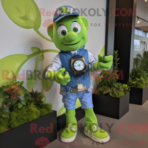 Postava maskota Lime Green...