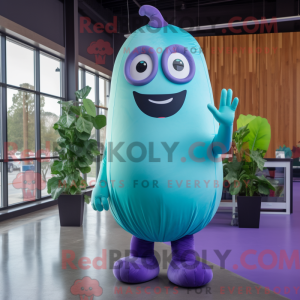 Cyan Eggplant mascot...