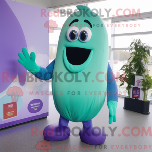 Cyan Eggplant Maskottchen...