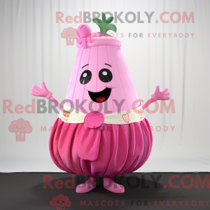 Pink Turnip mascottekostuum...