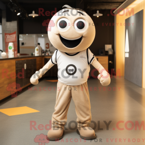 Beige Petanque Ball maskot...