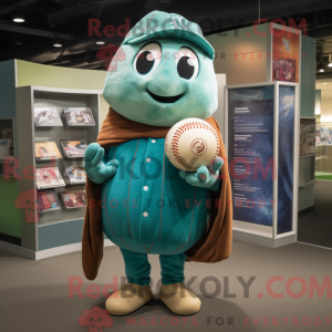 Teal Potato mascot costume...