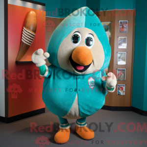 Teal Potato Maskottchen...