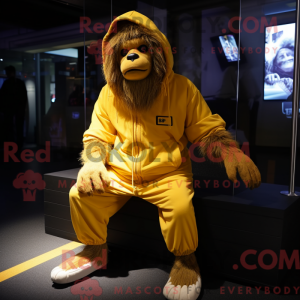 Gold Bavian maskot...