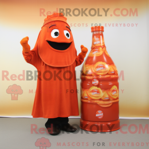 Oranje fles ketchup...