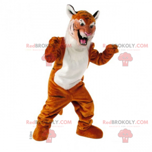 Mascotte de tigre au ventre blanc - Redbrokoly.com