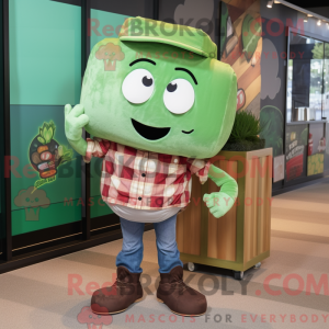 Grøn Lasagne maskot kostume...