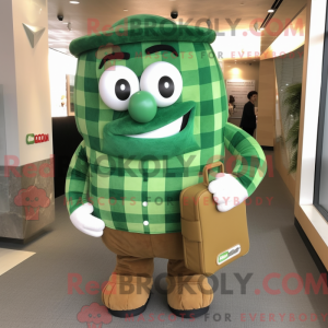Grøn Lasagne maskot kostume...