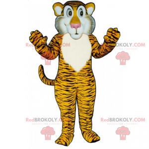 Tiger mascot with white cheeks - Redbrokoly.com