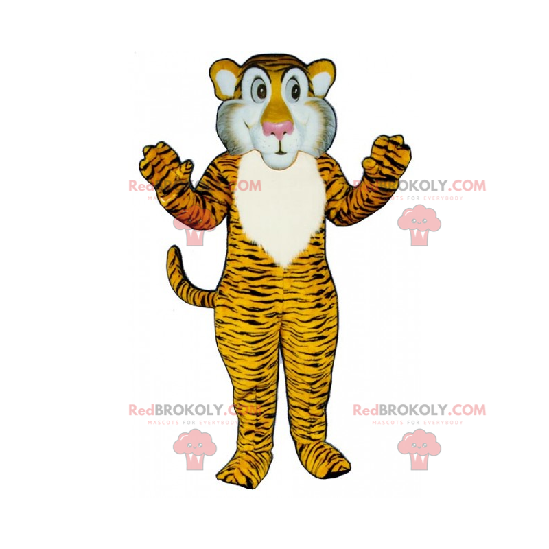 Tiger mascot with white cheeks - Redbrokoly.com