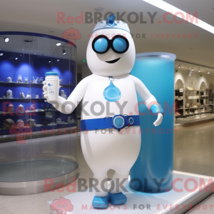 Blue Bottle Of Milk mascot...