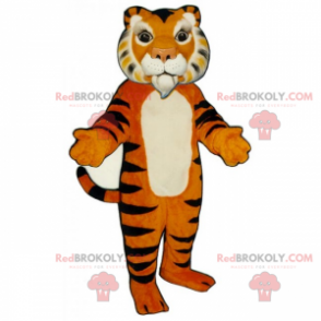 Tiger mascot with white goat - Redbrokoly.com