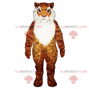 Mascotte de tigre avec longs poils - Redbrokoly.com