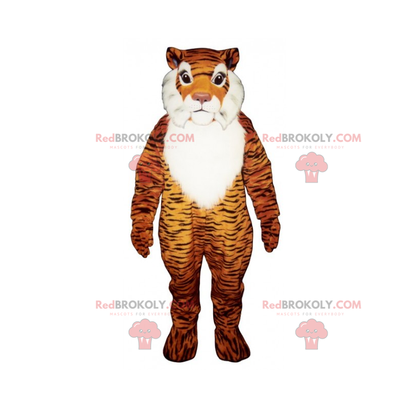Tiger Maskottchen mit langen Haaren - Redbrokoly.com