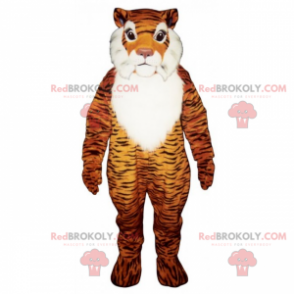 Mascote tigre com cabelos longos - Redbrokoly.com