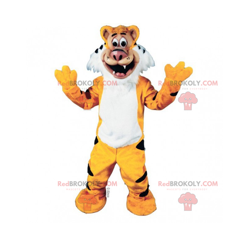 Mascote tigre com listras - Redbrokoly.com