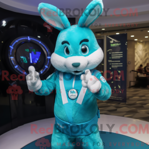 Máscara Cyan Rabbit com...