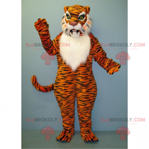 Mascote tigre com barriga branca - Redbrokoly.com