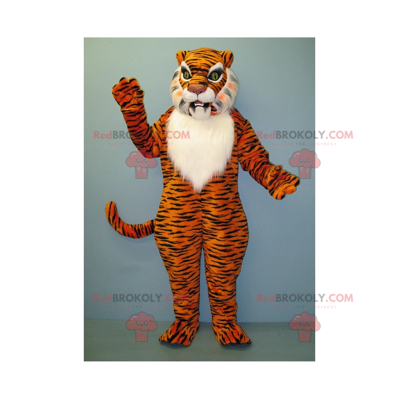 Mascote tigre com barriga branca - Redbrokoly.com