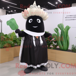 Svart reddik maskot drakt...