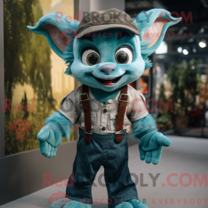Teal Gargoyle mascot...