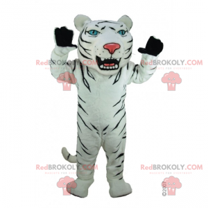 White and black tiger mascot - Redbrokoly.com