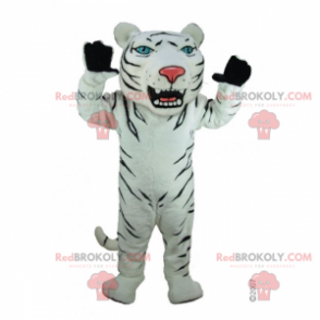 Mascote tigre branco e preto - Redbrokoly.com