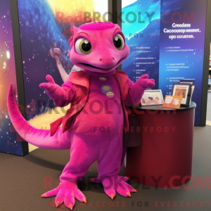 Magenta Geckos Maskottchen...