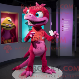 Magenta Geckos maskot...