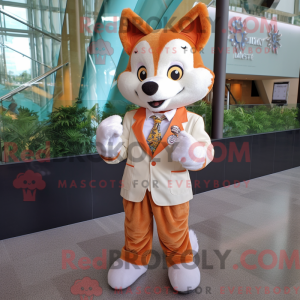 Cream Fox maskot kostume...