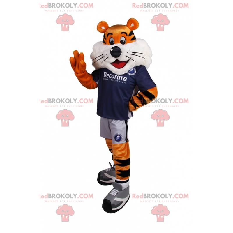 Tiger maskot i fodboldudstyr - Redbrokoly.com Tiger maskot i fodboldudstyr - Redbrokoly.com