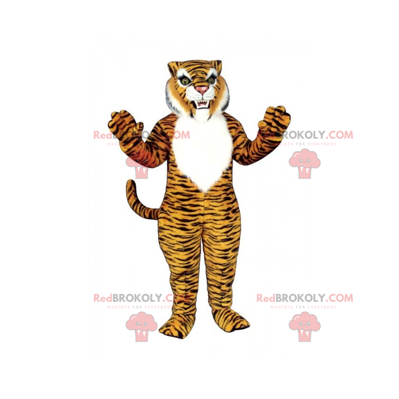 Felle tijger mascotte - Redbrokoly.com