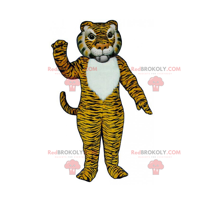 Geel en zwarte tijger mascotte - Redbrokoly.com