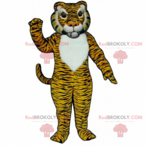 Gul og sort tiger maskot - Redbrokoly.com