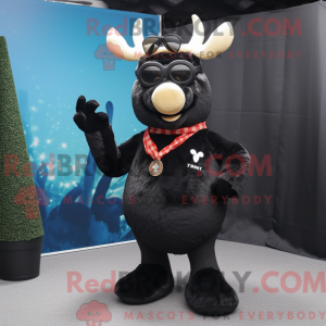 Sort rensdyr maskot kostume...
