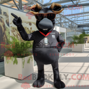 Sort rensdyr maskot kostume...