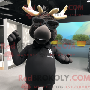 Black Reindeer mascot...