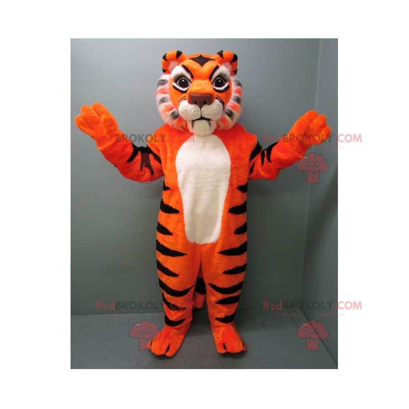 Oranžový tygr maskot s bílým břichem - Redbrokoly.com Oranžový tygr maskot s bílým břichem - Redbrokoly.com