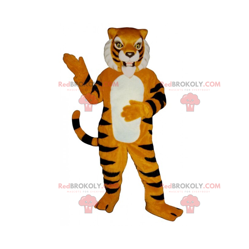 Mascotte de tigre orange et noir - Redbrokoly.com