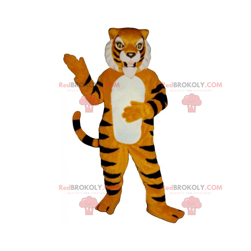 Orange und schwarzer Tiger Maskottchen - Redbrokoly.com