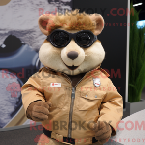 Tan Hamster-mascottekostuum...